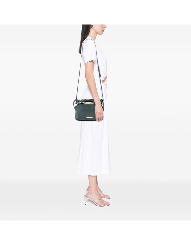 Pre-Loved by Azura Reborn - Pre-Loved House Check Canvas and Calfskin Little Crush Crossbody
