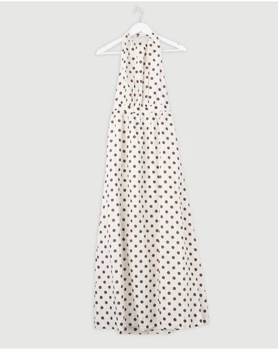 Revibe - Repaired AERE Tali Linen Cross Back Midi Dress - AU 6