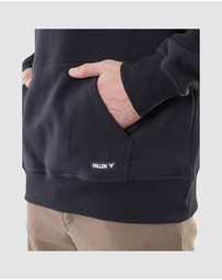 Fallen Footwear - Fallen Footwear Men Insignia Hoodie Jumper Regular Fit Black/White