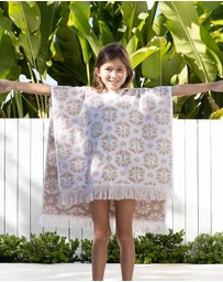 Bambury - Flora Kids Poncho Pebble