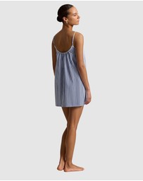 Polo Ralph Lauren - Shirting Stripes Cotton Chemise Slip Nightdress