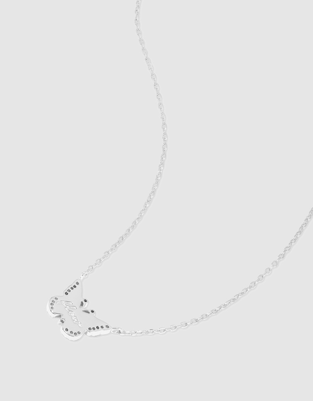 Wanderlust + Co - Butterfly Pearl & Silver Necklace