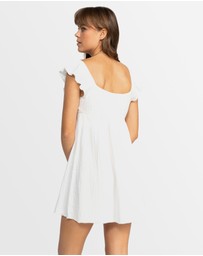 Roxy - Womens Luna Mini Puff Sleeves Mini Dress