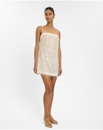With Harper Lu - Jacquard Shift Mini Dress
