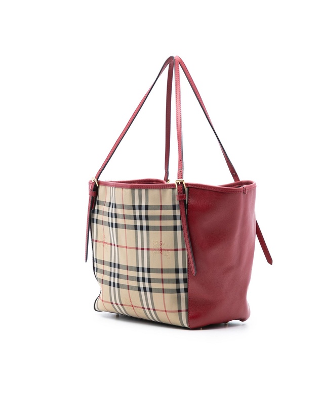 Pre-Loved by Azura Reborn - Pre-Loved Small Haymarket Check Canvas and Leather Canterbury Tote