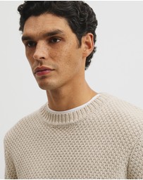 Country Road - Australian Good Earth Cotton Blend Textured Crew Knit