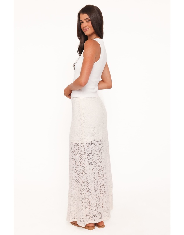 Petal & Pup - Cassie Lace Maxi Skirt - Cream