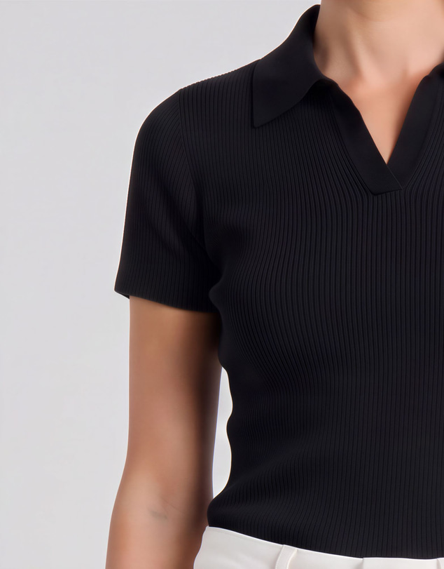 SILK MAGNOLIA - Merino Wool Polo