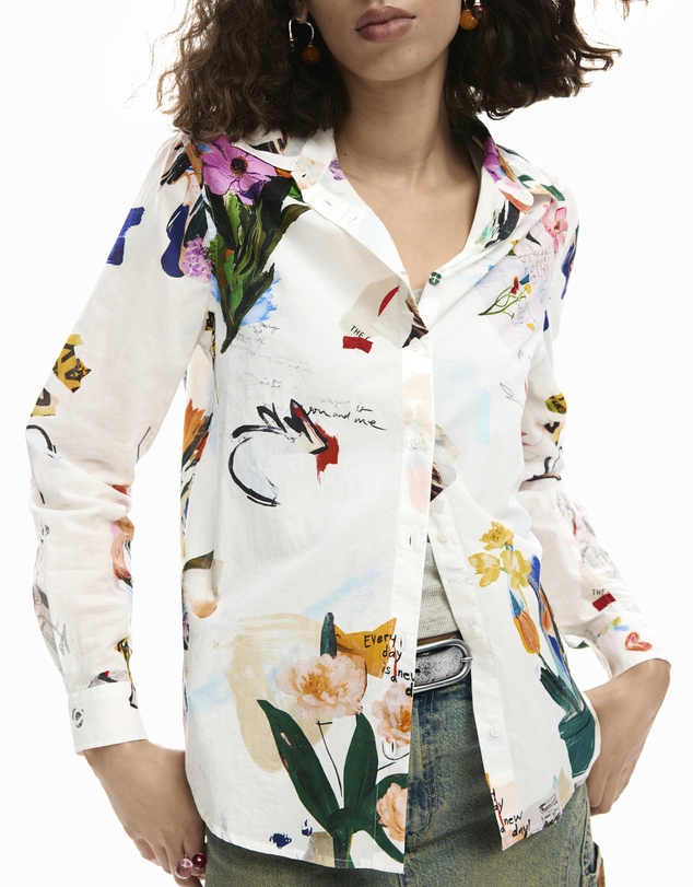 Desigual - Collage shirt with flowers