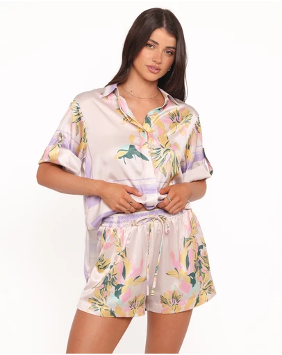 Petal & Pup - Lara Shorts - Lavender Print