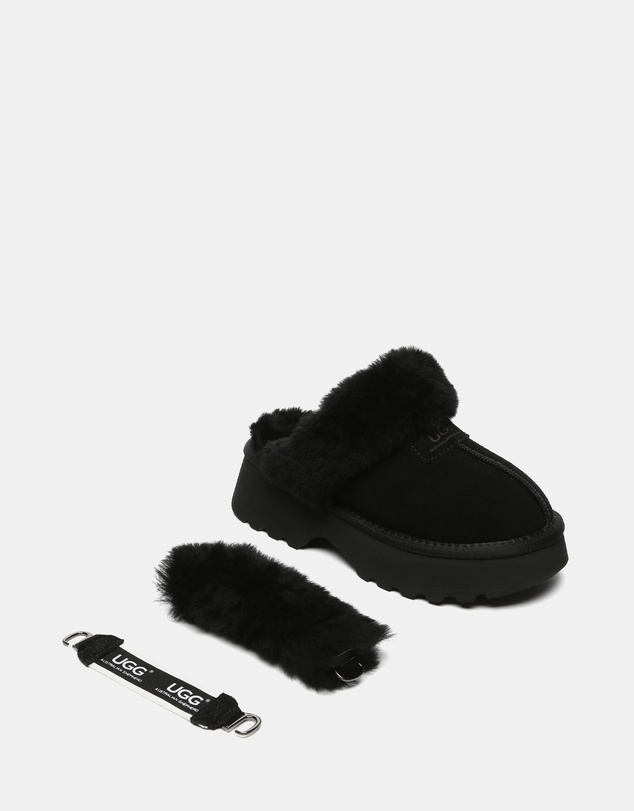 EVERAU - Australian Shepherd Ugg Muna Platform Cow Suede Upper House Shoes