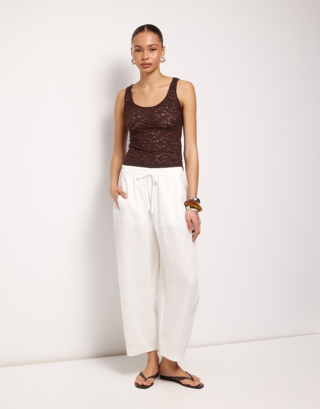 AERE - Bay Linen Barrel Leg Pants