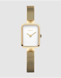 Bering - Petite Square 35mm Gold Watch