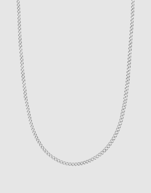 Nialaya Jewellery - Men's Silver Cuban Link Chain in 3mm
