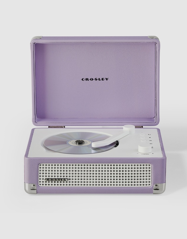 Crosley - Crosley Cruiser Portable Retro CD Player with Stereo Bluetooth Speakers, FM Radio - Lavender