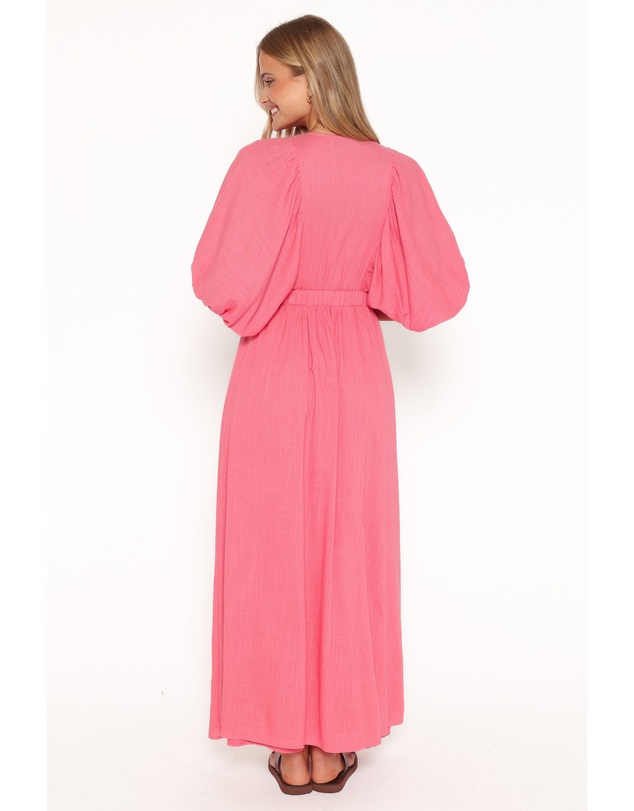 Petal & Pup - Gianna Puff Sleeve Maxi Dress - Pink
