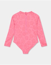 Roxy - Girls 8 to 16 Flip Flower Long Sleeve Rash Vest