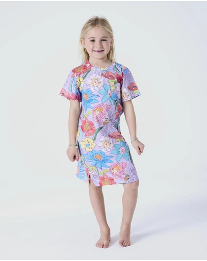 Kip&Co - Flower Organic Cotton Short Sleeve Nightie - Kids-Teens