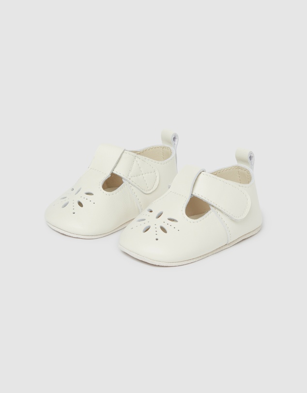 Purebaby - Leather Eyelet T-Bar-Kids-Babies