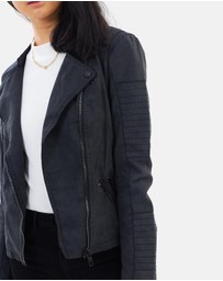 ONLY - Ava Faux Leather Biker Jacket