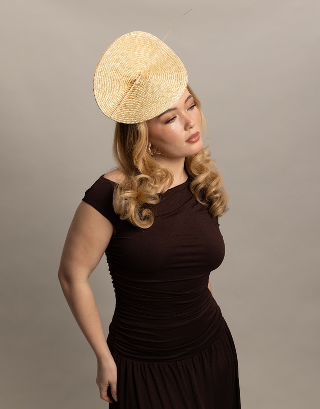 Morgan & Taylor - Frita Fascinator in Natural Beige
