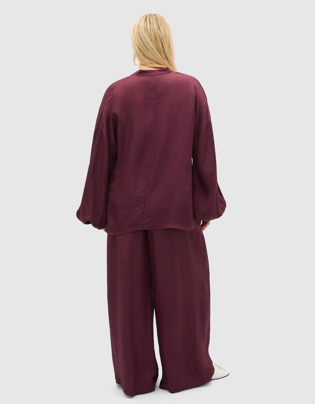 Seed Heritage - Textured Satin Half Placket Blouse