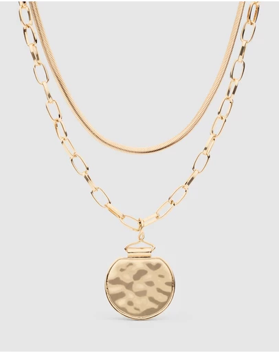 Seed Heritage - Layered Molten Pendant Necklace