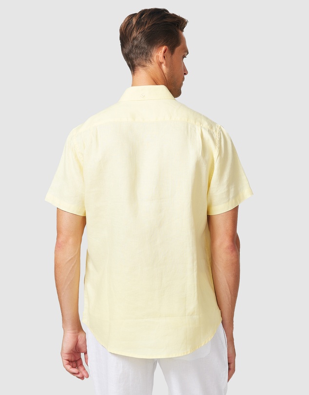 Vacay Swimwear - S/S Yellow Linen Shirt