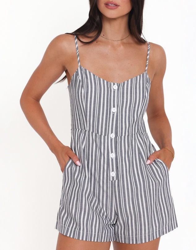 Petal & Pup - Reesa Playsuit - Smoke Stripe