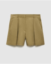 M.N.G - Max Linen-Blend Bermuda Shorts