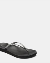 Vionic - Noosa Solid Toe Post Sandal - Black/Pewter
