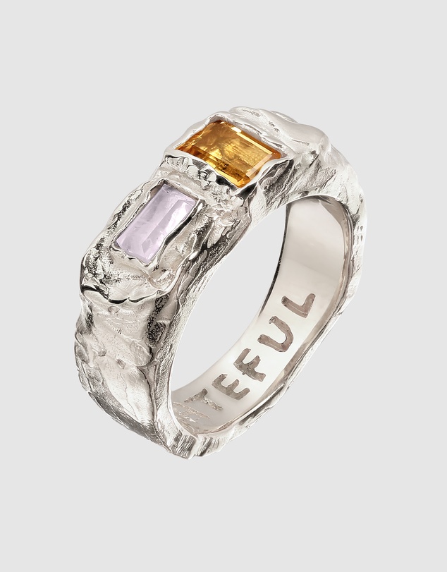 Haze & Glory - ICONIC EXCLUSIVE - Ring Signet Quartz Citrine Gemstone 925 Sterling Silver