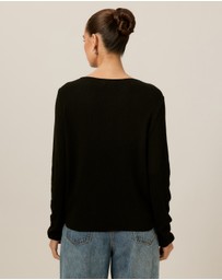 Tussah - Violet Fine Knit Boat Neck Top