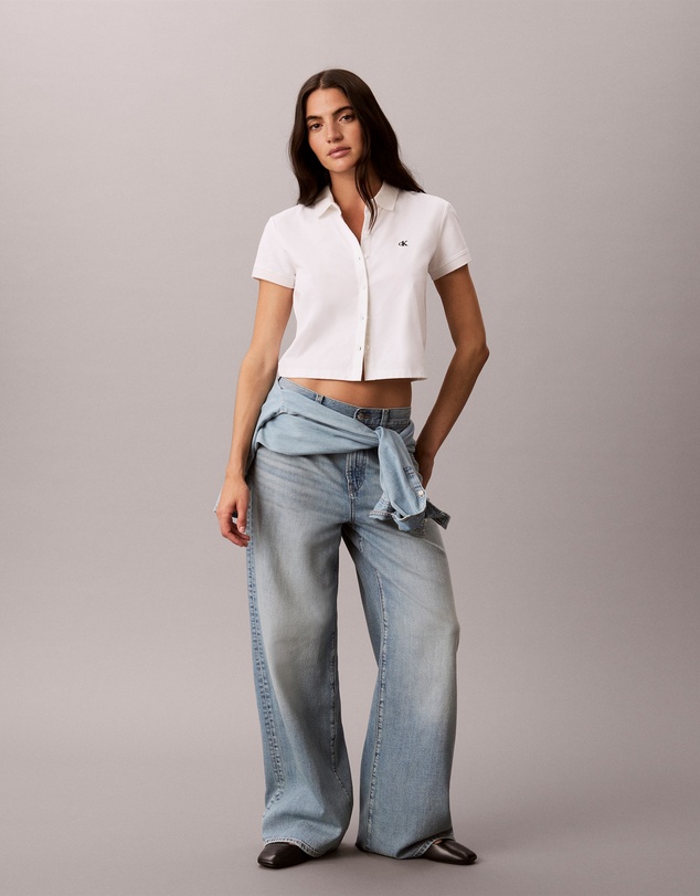 Calvin Klein Jeans - Cooling Jersey Cropped Polo Shirt