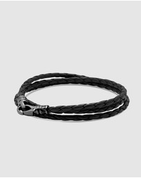 Nialaya Jewellery - Men's Wrap-Around Leather Bracelet