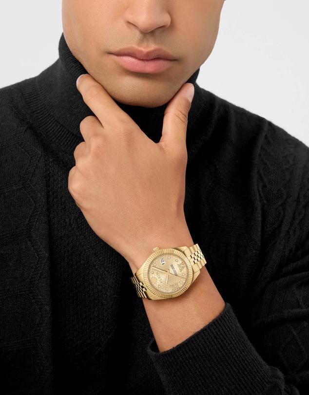 Philipp Plein - DATE SUPERLATIVE 34mm Gold-Tone Analogue