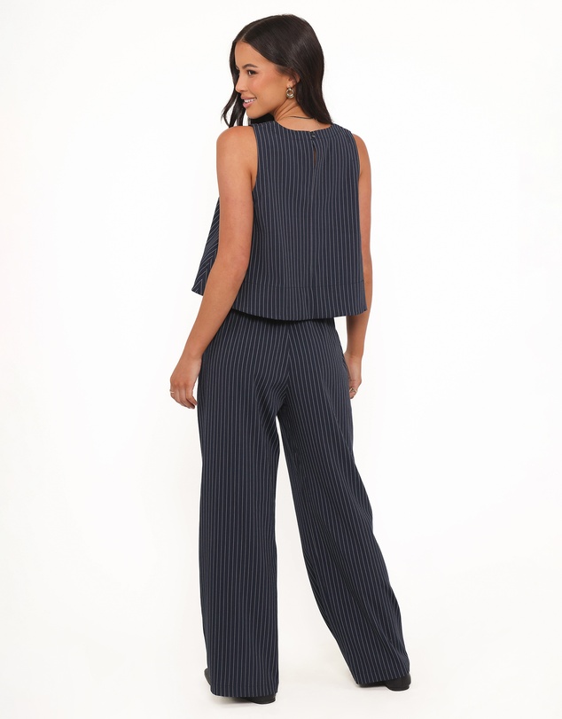 Petal & Pup - Elijah Pants - Navy White Stripe