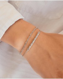 Ania Haie - Ania Haie Silver Twisted Bar Bracelet