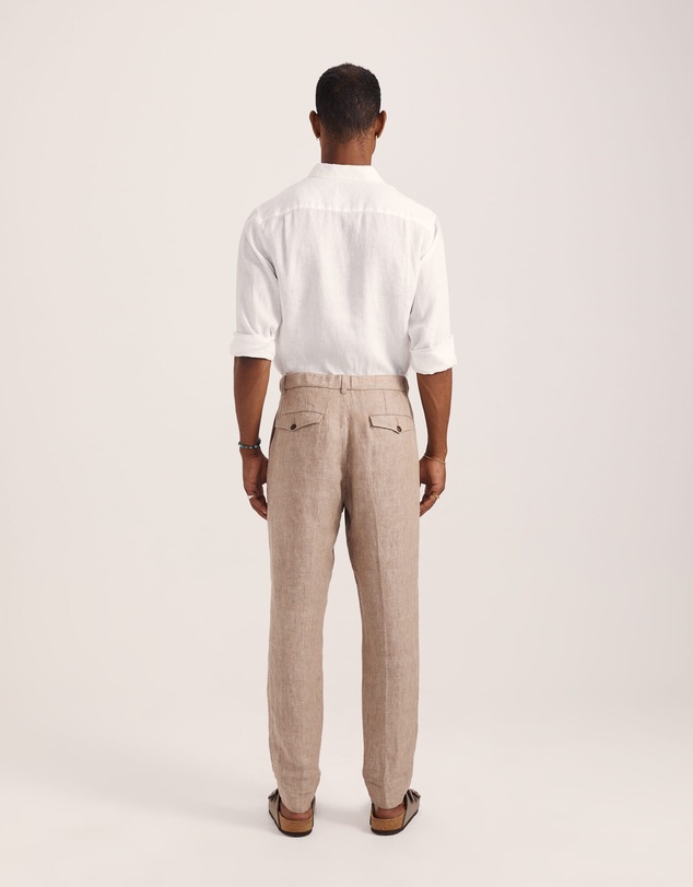 SABA - Wade Pleat Front Linen Pant