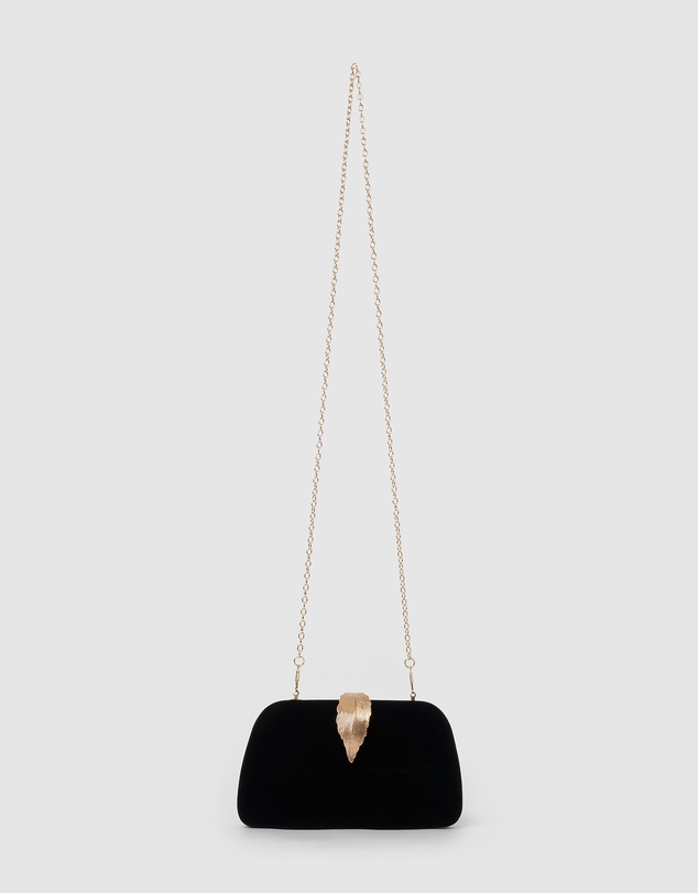 Izoa - Rebecca Clutch Black Velvet