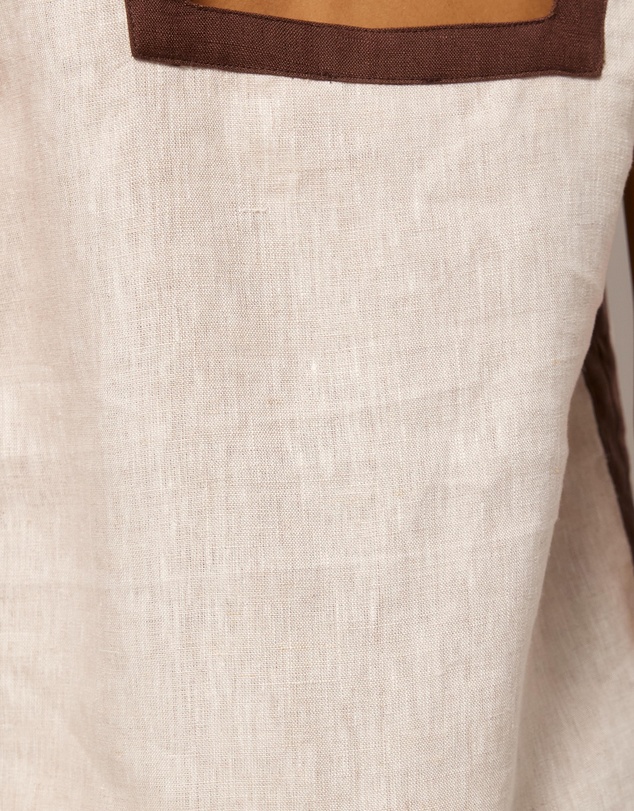 AERE - Ivy Contrast Detail Linen Top