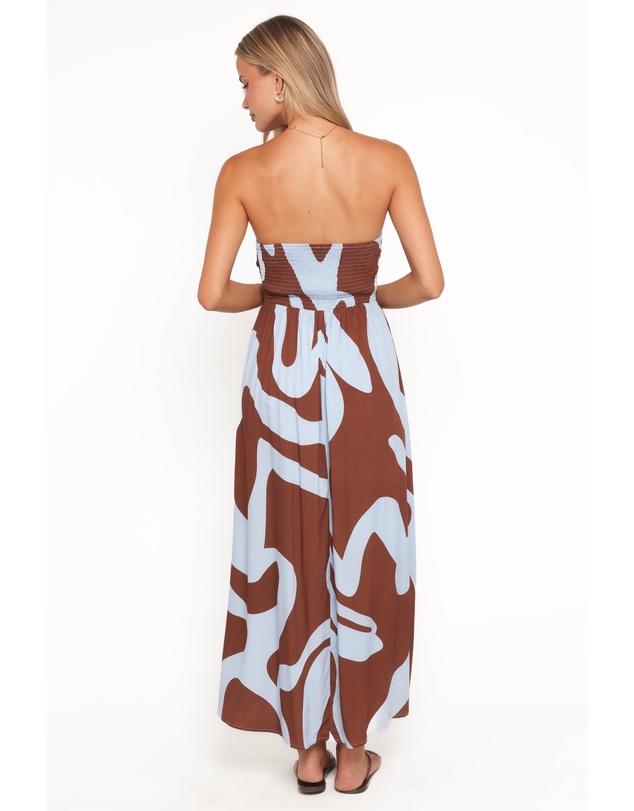 Petal & Pup - Nesta Maxi Dress - Brown/Blue
