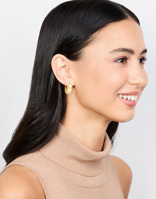 Lovisa - Waterproof Gold Plated Stainless Steel Mid Bubble Hoop Earrings