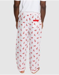 Sant And Abel - Men's Reindeer Red PJ Pants
