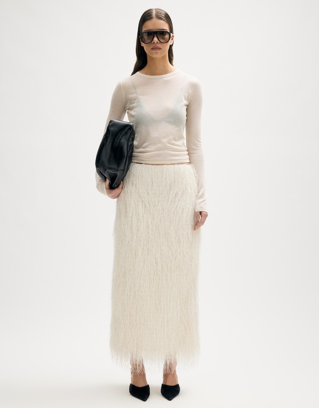 Minima Esenciales - Aila Textured Maxi Skirt