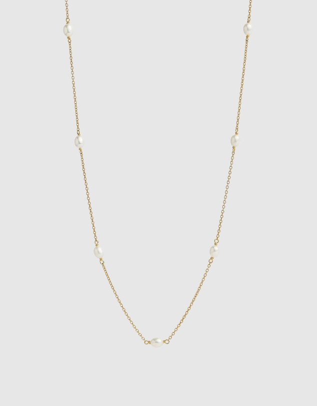 Najo - Tidal Whisper Yellow Gold Pearl Necklace