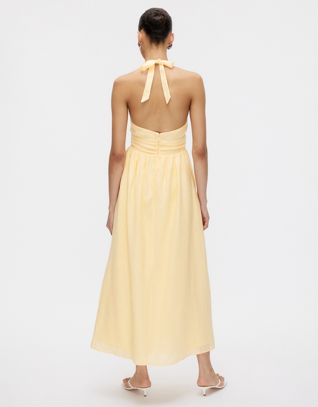 Minima Esenciales - Thalia Halter Midi Dress