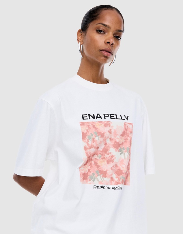 ENA PELLY - Coral Floral Tee