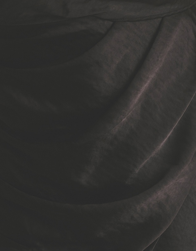 Six Stories - Plunge Drape Detail Satin Bridesmaid Dress