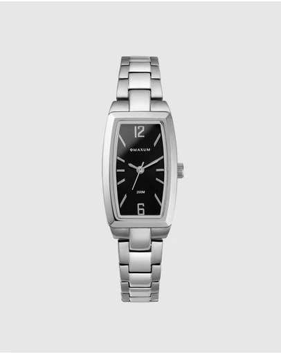 Maxum - Fanta Re-Issue - Silver Tone Case, Black Dial & Silver Tone Bracelet